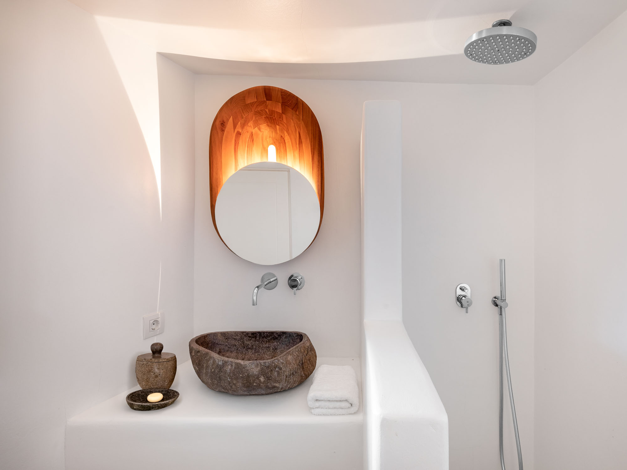 Stone basin bathroom