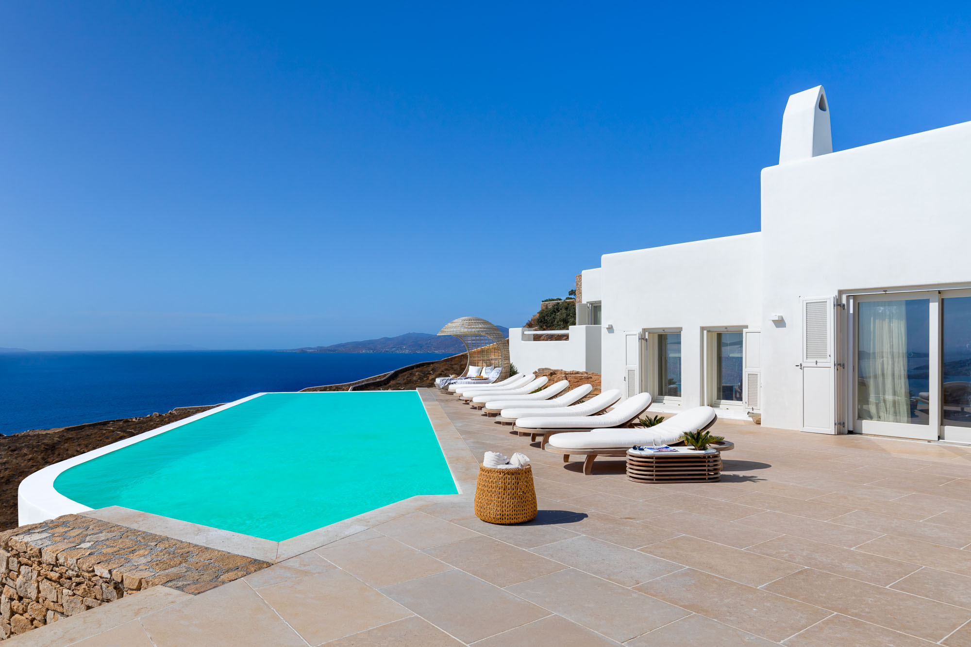 Pool and villa side