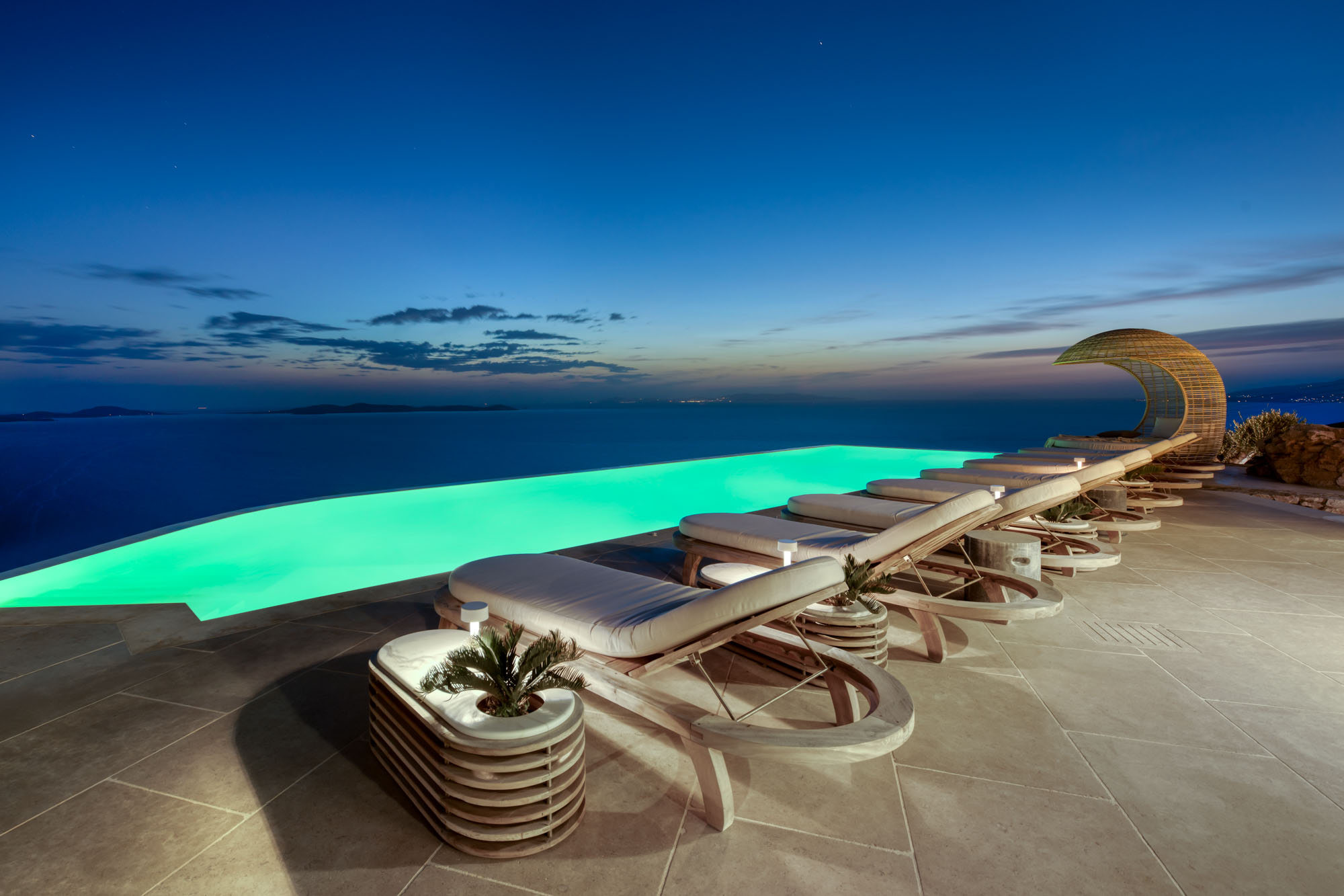 Pool at night